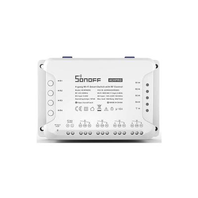 Умный четырехканальный WiFi выключатель Sonoff 4CH Pro артикул: 4CHPROR3