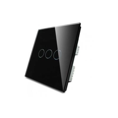 Smart WiFi настенный Выключатель трехклавишный, чёрный цвет артикул: T3UK3C