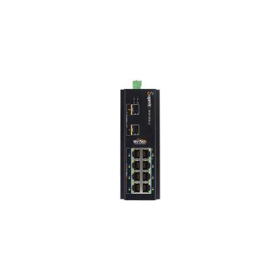 Промышленный управляемый 240W PoE коммутатор Wi-Tek SP3010FM-L2 Гигабитный